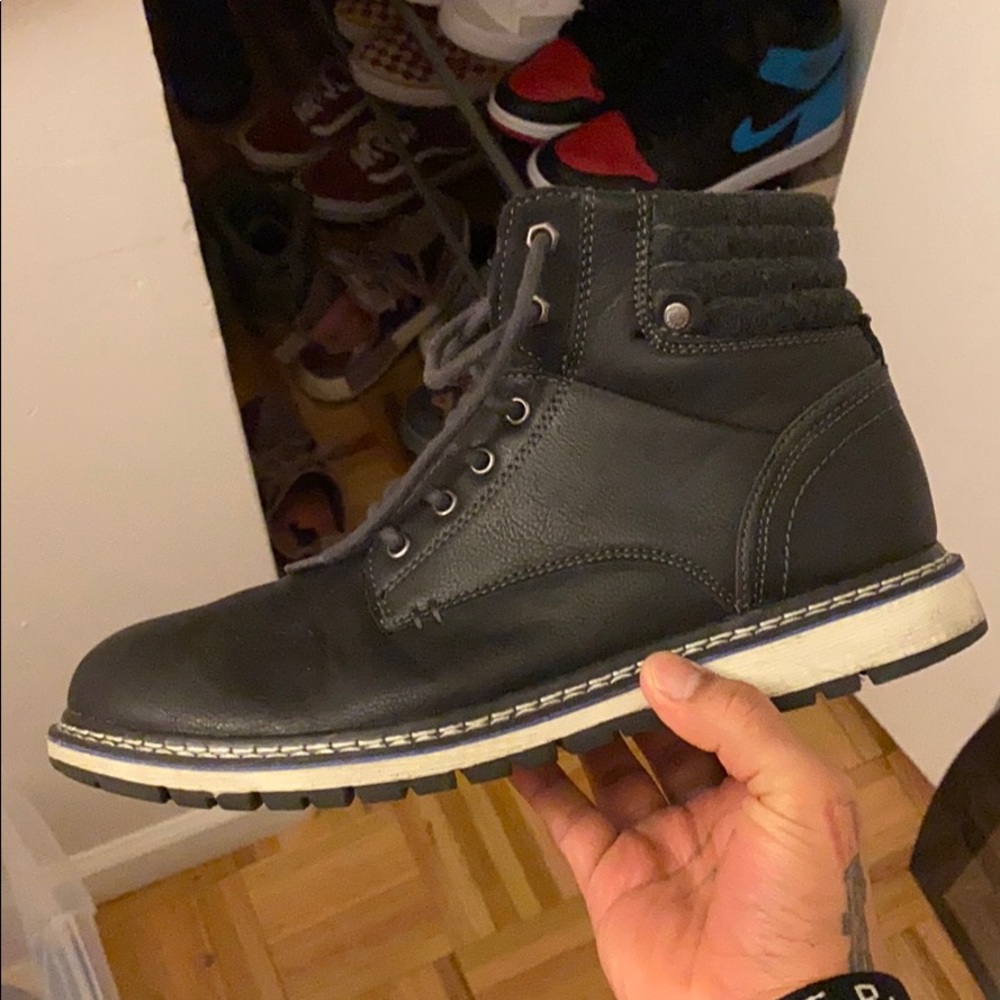 Invito mens black work boots